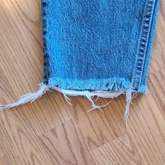 RAG & BONE ROSA MID-RISE BOYFRIEND JEAN denim straight raw hem distressed sz 28 - Picture 6 of 8